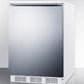 Summit FF6WBI7SSHH Commercially Listed Built-In Undercounter All-Refrigerator For General Purpose Use, Autom Defrost W/Ss Wrapped Door, Horizontal Handle, And White Cabinet