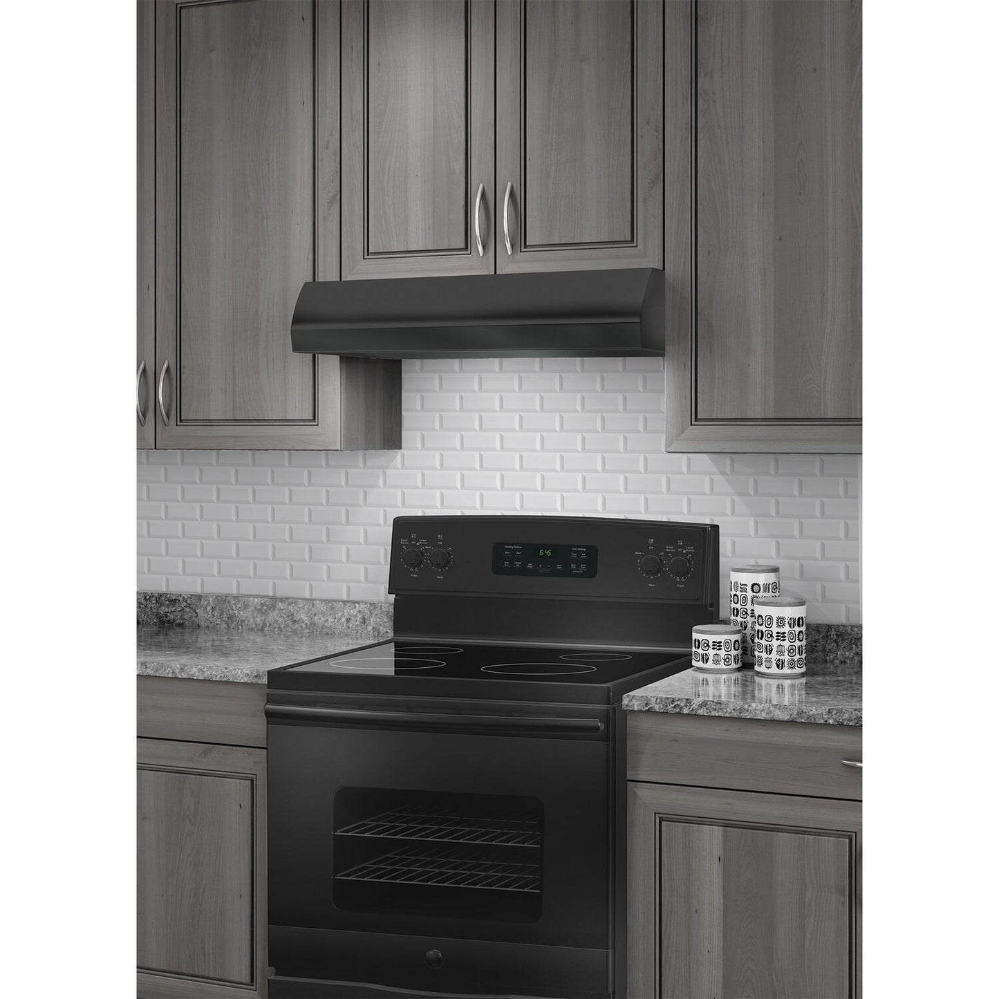 Broan BXT130BL Broan® 30-Inch 4-Way Convertible Under-Cabinet Range Hood, 270 Max Cfm, Black