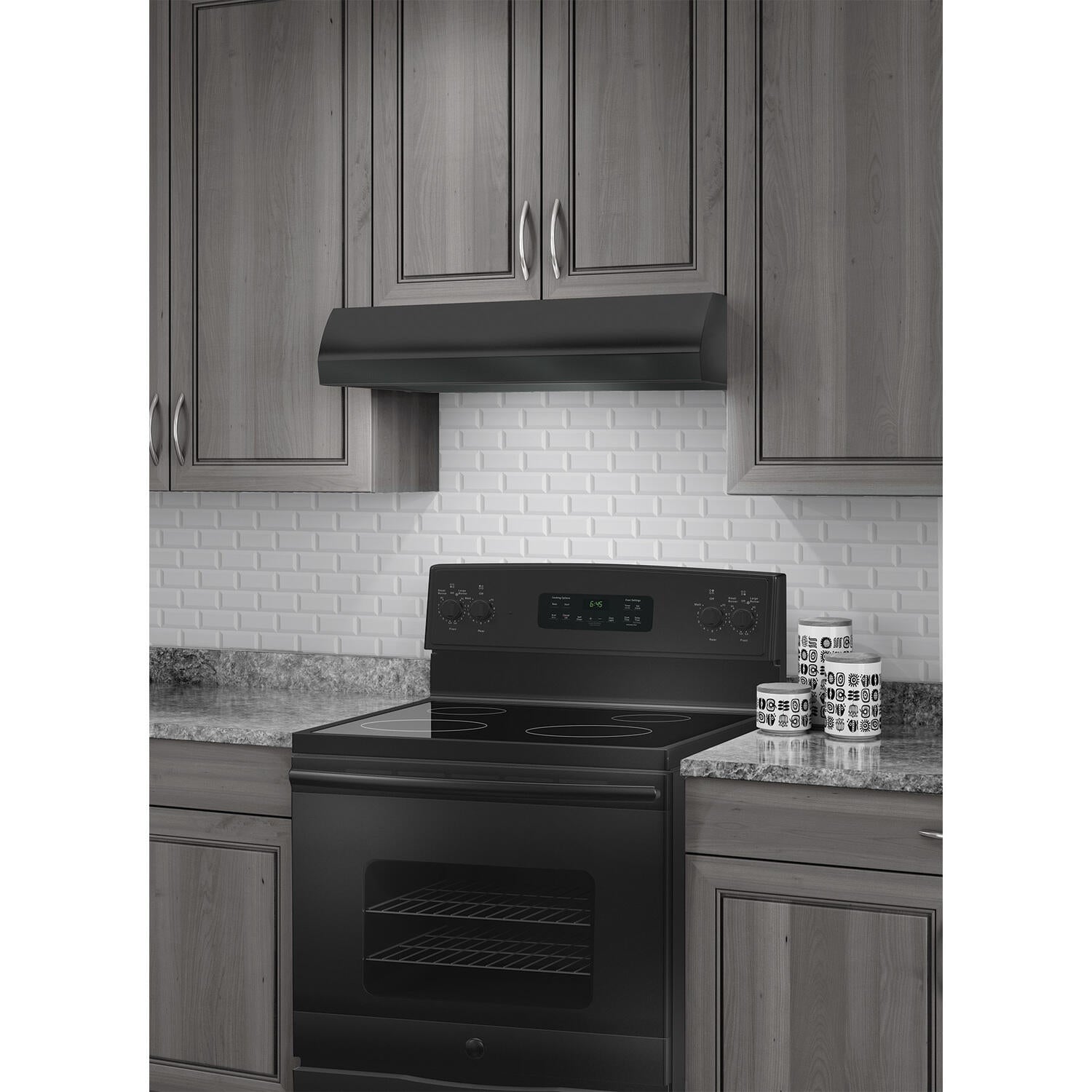 Broan BXT130BL Broan® 30-Inch 4-Way Convertible Under-Cabinet Range Hood, 270 Max Cfm, Black