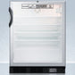 Summit SCR600BGLBINZADA Commercially Approved Ada Compliant Nutrition Center Series Glass Door All-Refrigerator For Built-In Or Freestanding Use, With Front Lock And Digital Temperature Display