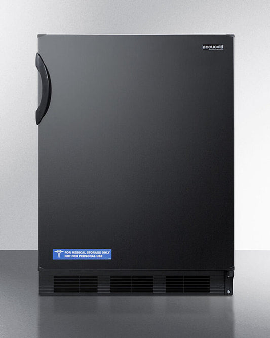 Summit FF6BK7 Commercially Listed Freestanding All-Refrigerator For General Purpose Use, With Automatic Defrost Operation And Black Exterior