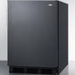 Summit CT663B Freestanding Counter Height Refrigerator-Freezer For Residential Use, Cycle Defrost With Deluxe Interior And Black Finish