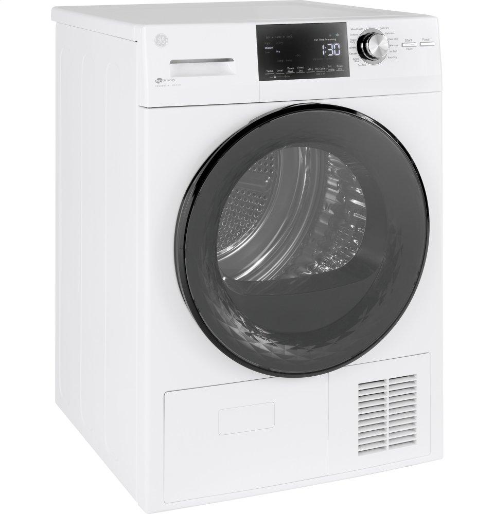Ge Appliances GFT14ESSMWW Ge® 24" 4.1 Cu.Ft. Front Load Ventless Condenser Electric Dryer With Stainless Steel Basket