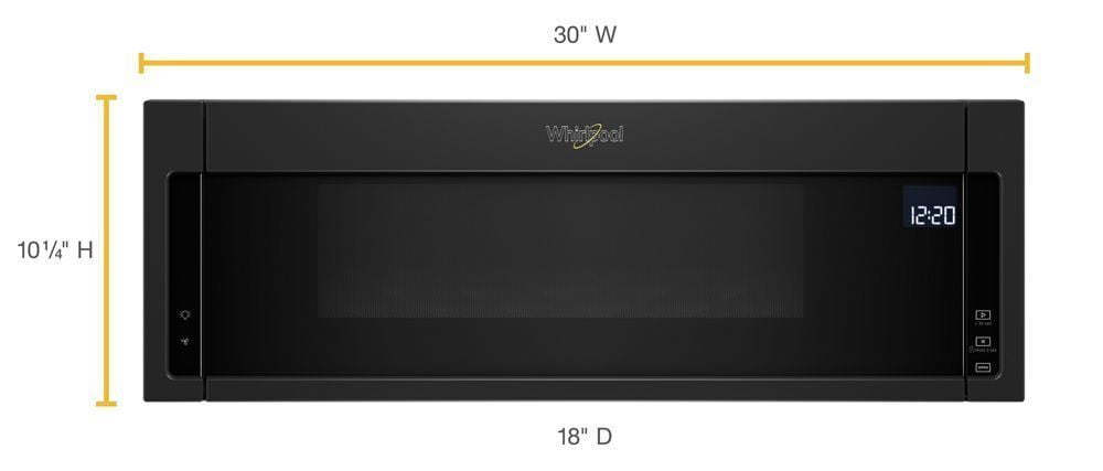 Whirlpool WML75011HB 1.1 Cu. Ft. Low Profile Microwave Hood Combination