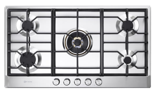 Verona VDGCT536FSS Verona 36" Designer Gas Cooktop-Brass Burners Ss