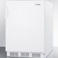 Summit CT66WBI Built-In Undercounter Refrigerator-Freezer For General Purpose Use, With Dual Evaporator Cooling, Cycle Defrost, And White Exterior
