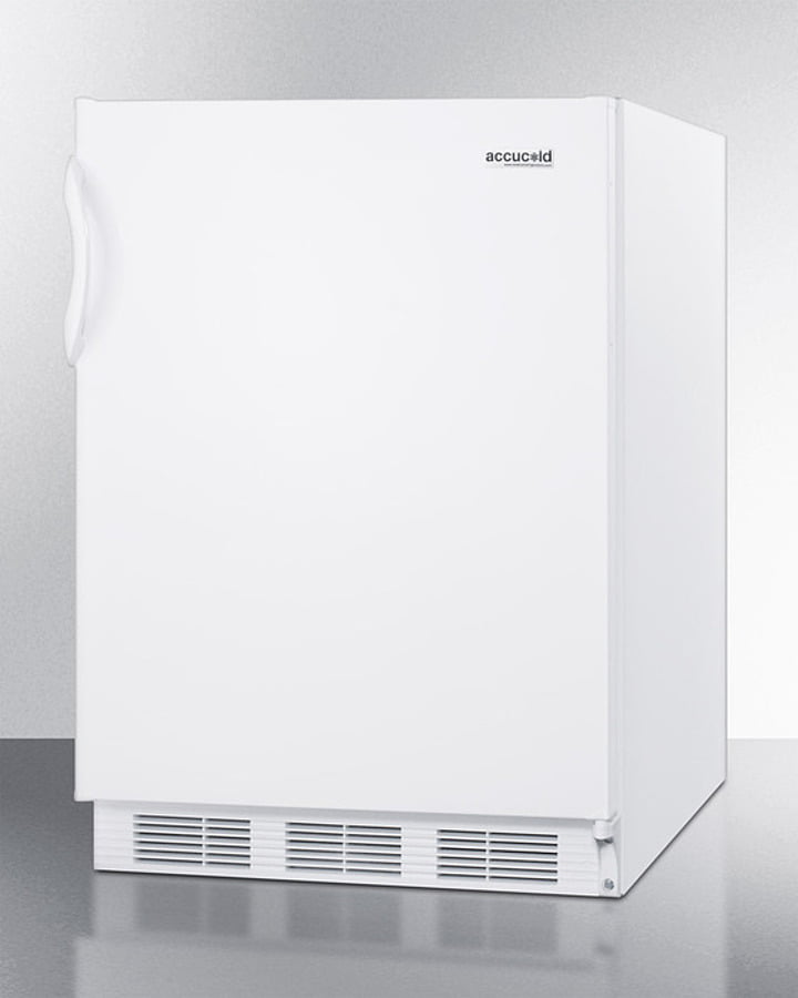Summit CT66WBI Built-In Undercounter Refrigerator-Freezer For General Purpose Use, With Dual Evaporator Cooling, Cycle Defrost, And White Exterior