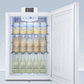 Summit FF31L7NZ Compact Commercially Approved Nutrition Center Series All-Refrigerator In White With Front Lock And Digital Temperature Display