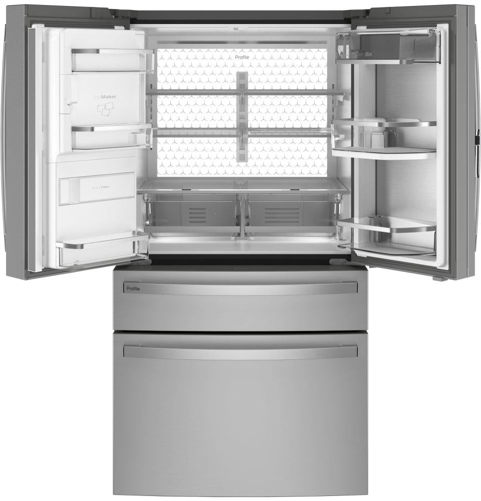 Ge Appliances PVD28BYNFS Ge Profile™ 27.9 Cu. Ft. Smart Fingerprint Resistant 4-Door French-Door Refrigerator With Door In Door