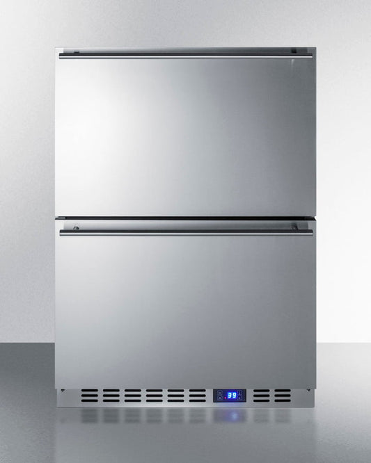 Summit SPR627OS2D 24" Wide 2-Drawer Outdoor All-Refrigerator