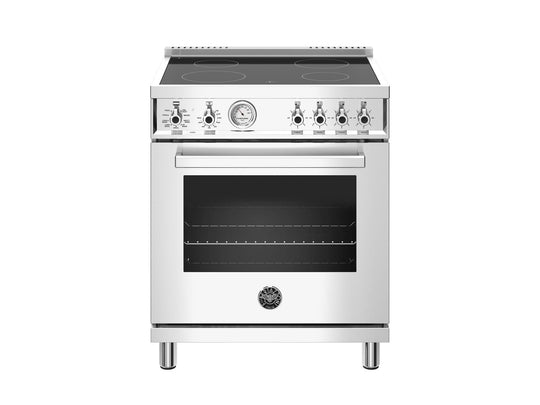 Bertazzoni PROF304CEMXE 30 Inch Electric Range, 4 Heating Zones, Electric Oven Stainless Steel