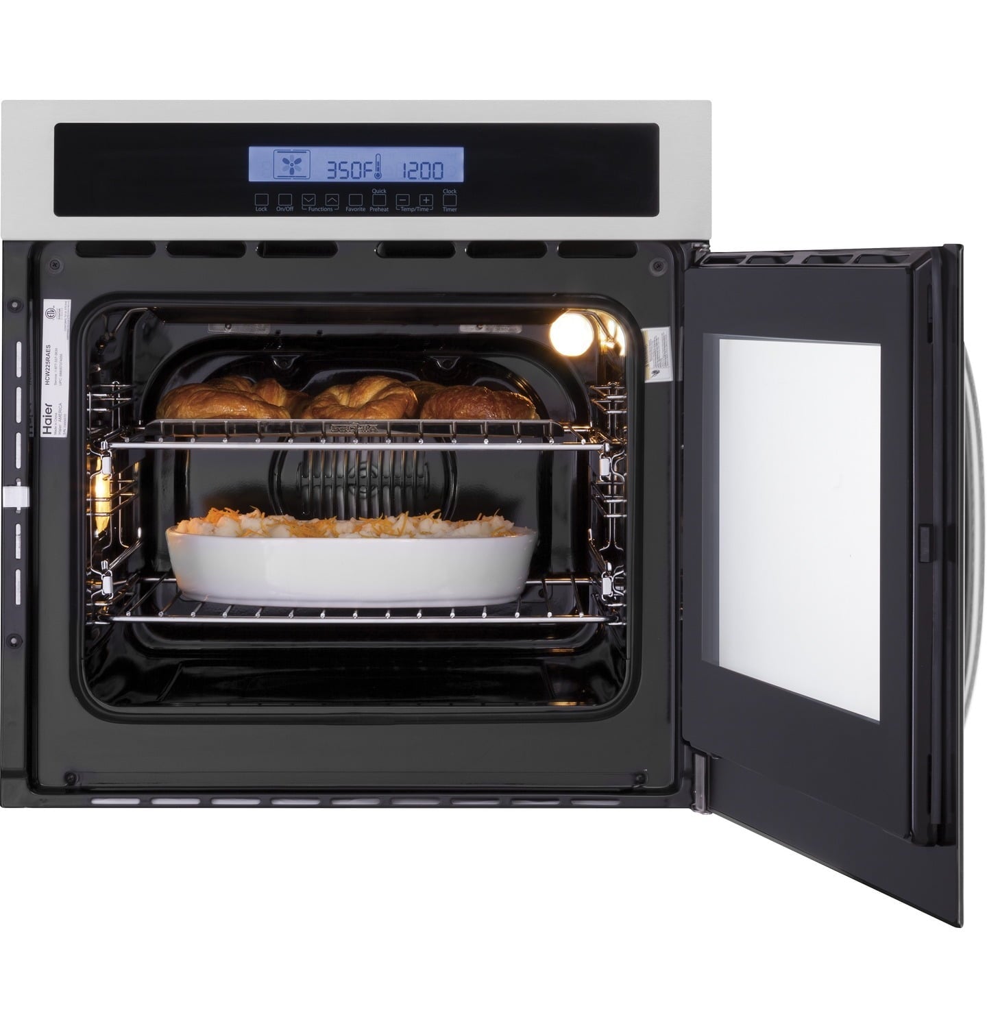 Haier HCW225RAES 24" Single 2.0 Cu. Ft. Right-Swing True European Convection Oven