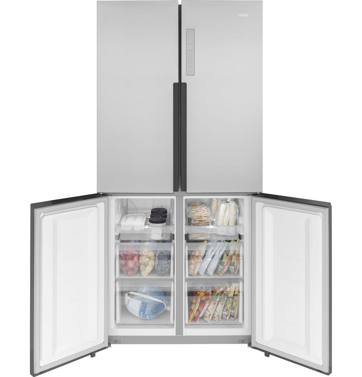 Haier QHE16HYPFS 16.4 Cu. Ft. Quad Door Refrigerator