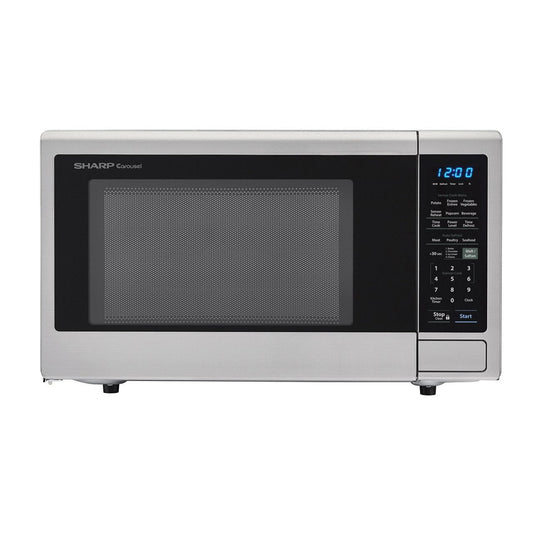 Sharp SMC1442CS 1.4 Cu. Ft. 1000W Sharp Stainless Steel Carousel Countertop Microwave Oven