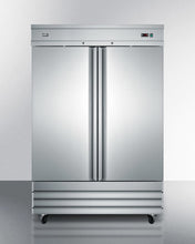 Summit SCFF496 Commercially Approved Frost-Free Reach-In Two-Door Freezer In Complete Stainless Steel; Replaces Scff495