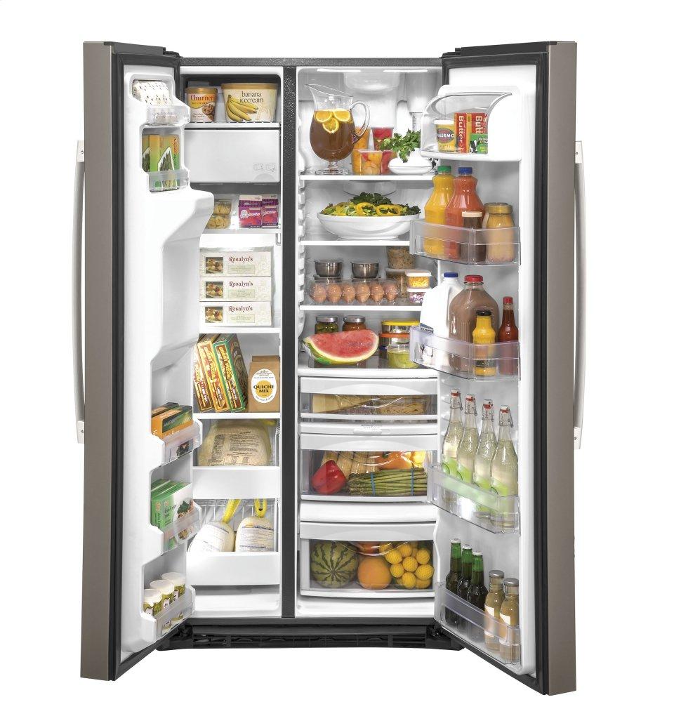 Ge Appliances GZS22IMNES Ge® 21.8 Cu. Ft. Counter-Depth Side-By-Side Refrigerator