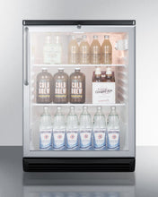 Summit SCR600BGLBITB Commercially Listed 5.5 Cu.Ft. Built-In Undercounter Beverage Center In A 24