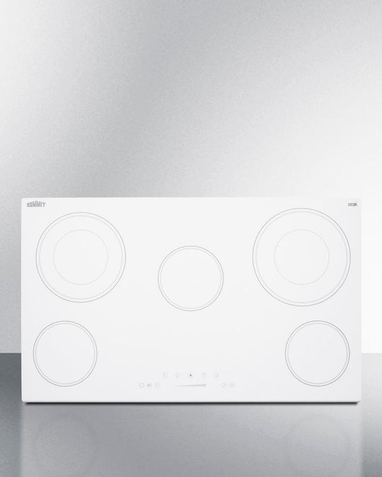 Summit CR5B36TXW 36" Wide 208-240V 5-Burner Radiant Cooktop