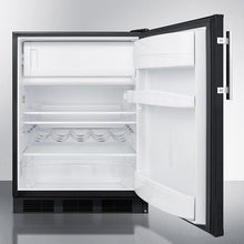 Summit CT663BKBIADA Ada Compliant Built-In Undercounter Refrigerator-Freezer For Residential Use, Cycle Defrost With Deluxe Interior And Black Exterior Finish