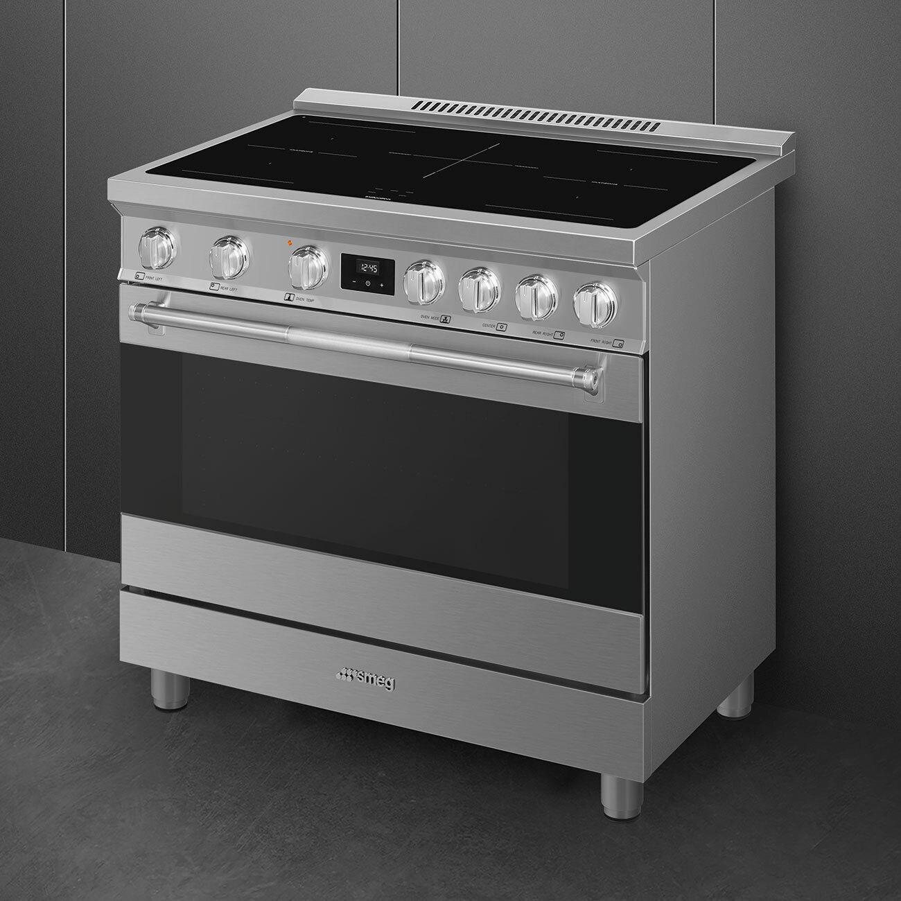 Smeg SPR36UIMX Range Stainless Steel Induction Spr36Uimx