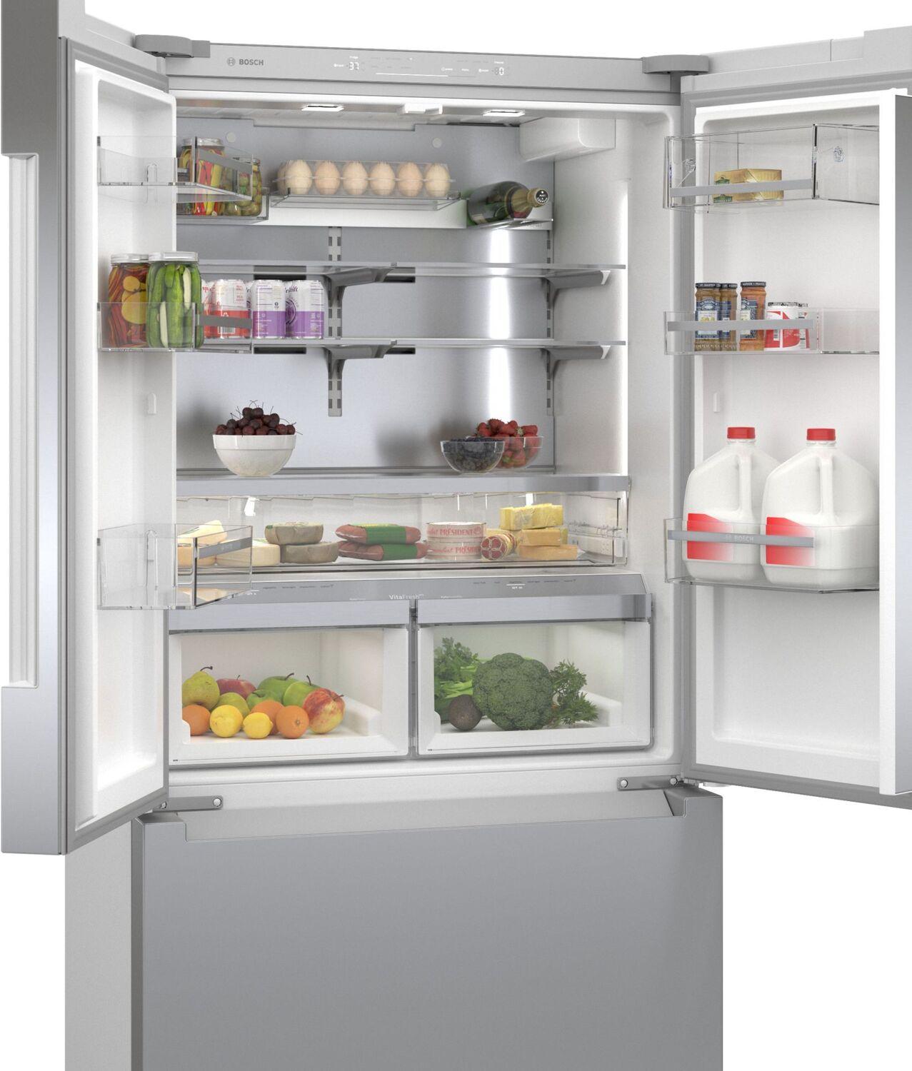 Bosch B36CT81ENS 800 Series French Door Bottom Mount Refrigerator 36" Easy Clean Stainless Steel