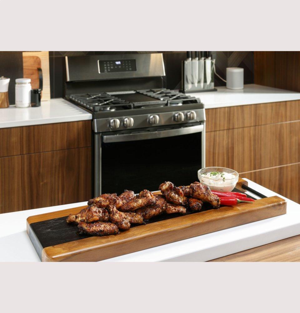 Ge Appliances PGB965BPTS Ge Profile&#8482; 30" Free-Standing Gas Double Oven Convection Range With No Preheat Air Fry