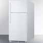 Summit BKRF15W 15 Cu.Ft. Break Room Refrigerator-Freezer In White With Nist Calibrated Alarm/Thermometers