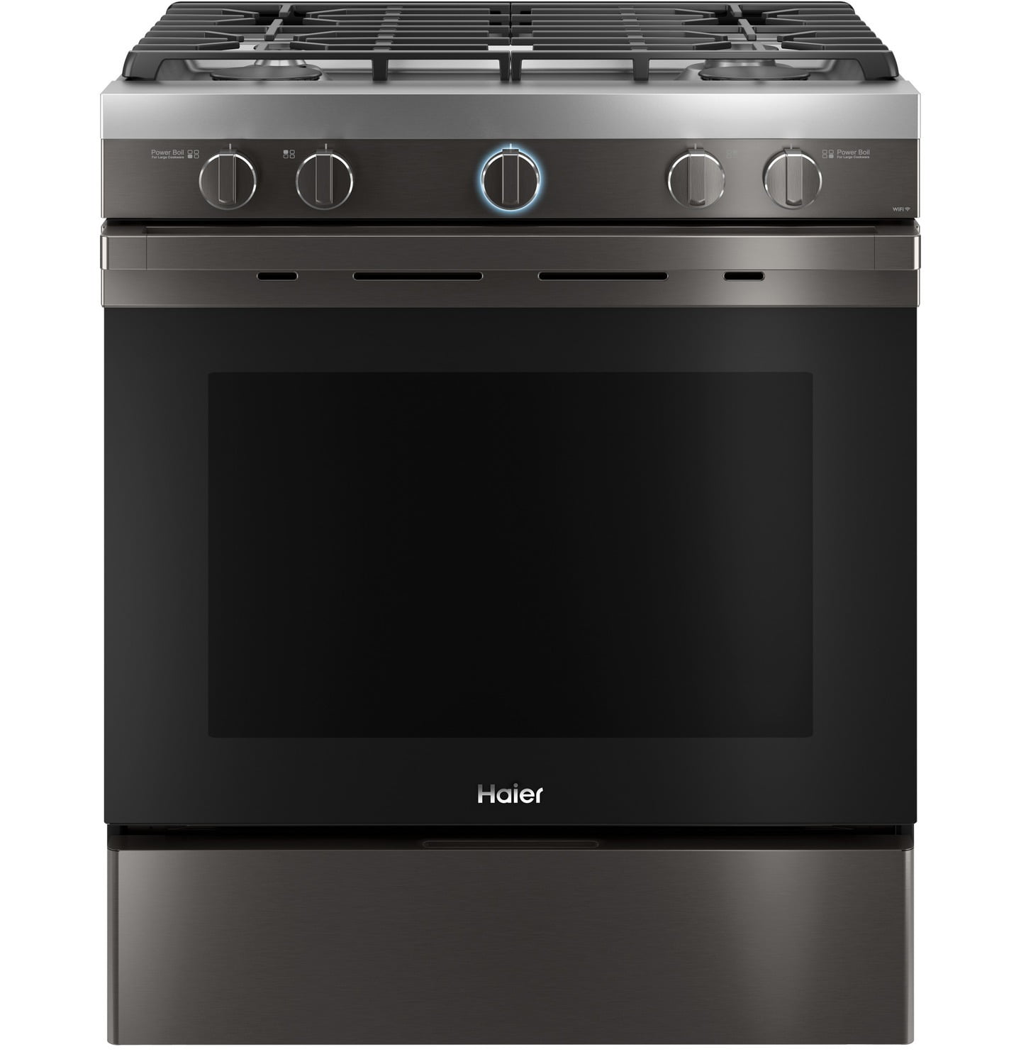 Haier QGSS740BNTS 30" Smart Slide-In Gas Range With Convection
