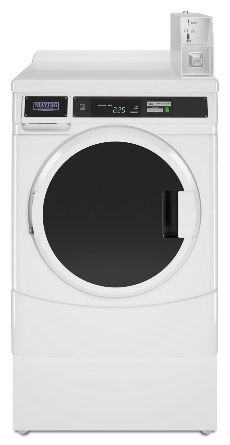 Whirlpool CED9160GW 27" Commercial Electric Front-Load Dryer, Non-Vend White