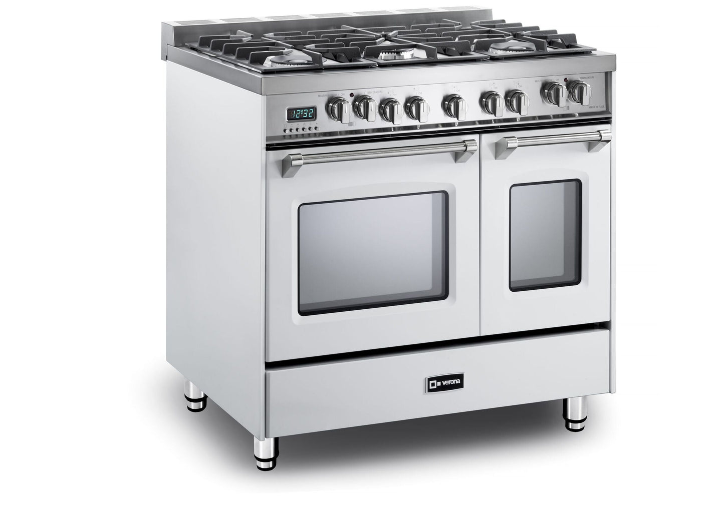 Verona VPFSGE365DW White 36" Prestige Dual Fuel Double Oven Range