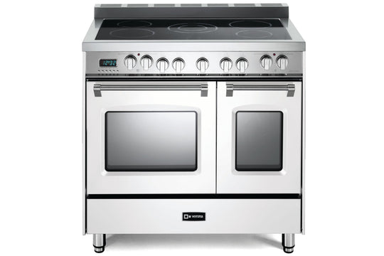 Verona VPFSEE365DW Prestige 36" Electric Glass Top Double Oven Range - White