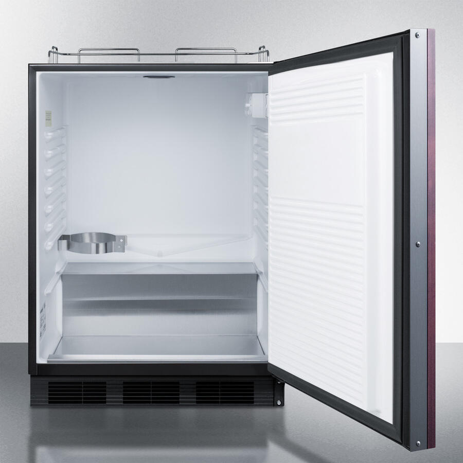 Summit SBC58BBINKIFADA Built-In Undercounter Ada Height Commercially Listed Beer Dispenser With Panel-Ready Door And Black Cabinet; No Tapping Equipment Included