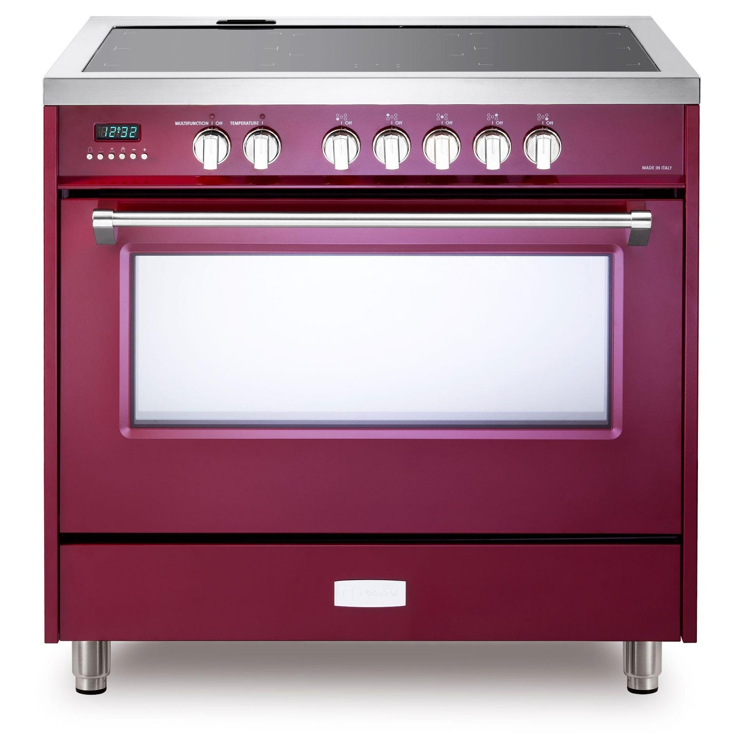 Verona VDFSIE365BU Designer 36" Induction Single Oven Range - Burgundy