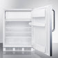 Summit AL650BISSTB Built-In Undercounter Ada Compliant Refrigerator-Freezer For General Purpose Use, W/Dual Evaporator Cooling, Cycle Defrost, Ss Door, Tb Handle, White Cabinet