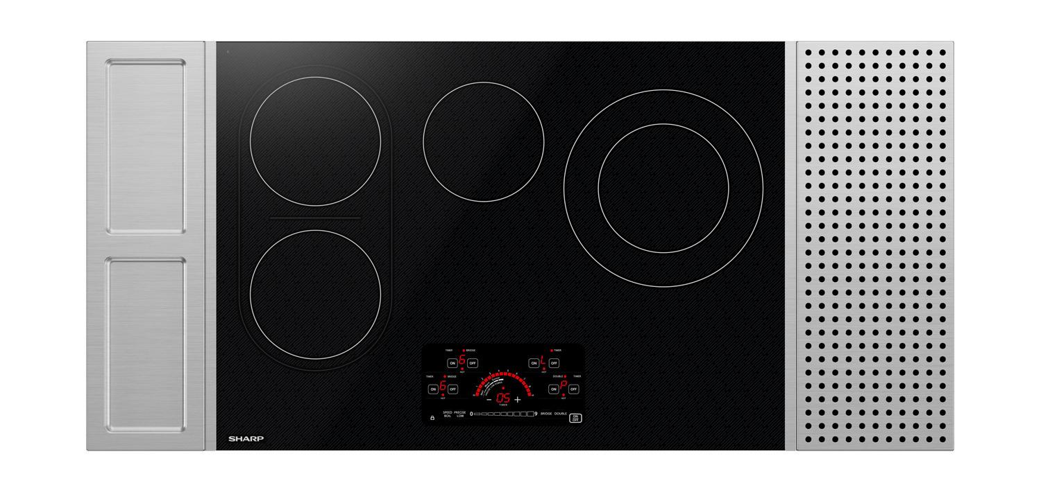 Sharp SCR3042FB 30 In. Drop-In Radiant Cooktop With Side Accessories