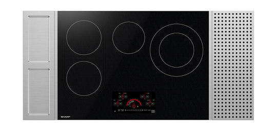 Sharp SCR3042FB 30 In. Drop-In Radiant Cooktop With Side Accessories