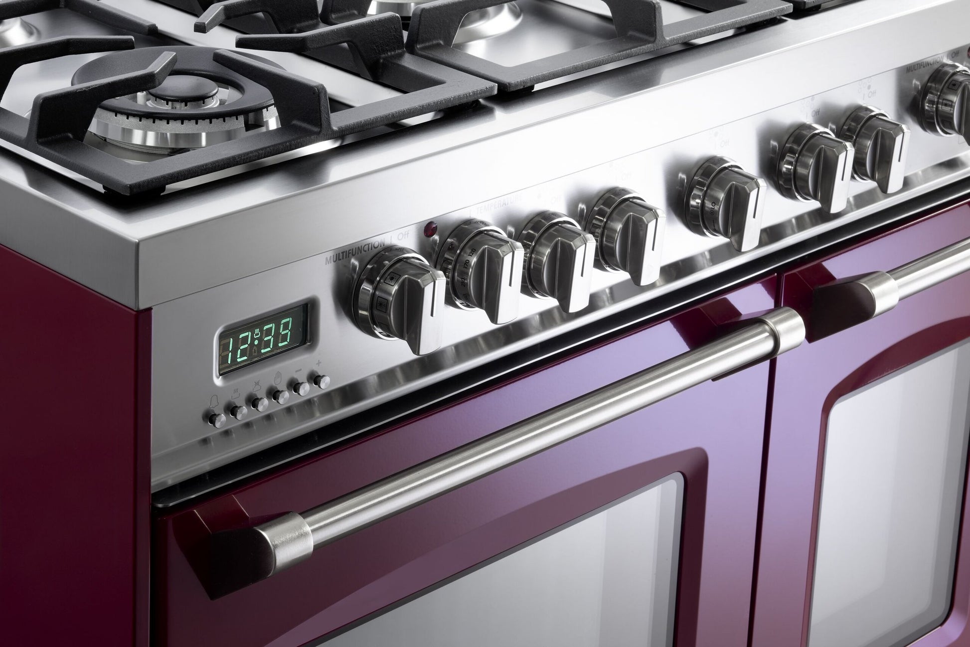 Verona VPFSGE365DBU Burgundy 36" Prestige Dual Fuel Double Oven Range