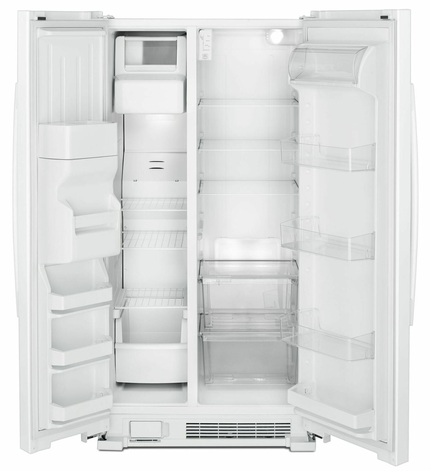 Amana ASI2175GRW 33-Inch Side-By-Side Refrigerator With Dual Pad External Ice And Water Dispenser - White