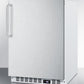 Summit SCFF52WXSSTB Frost-Free Built-In Undercounter All-Freezer For Residential Or Commercial Use, With Stainless Steel Door, Towel Bar Handle, And White Cabinet