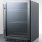 Summit SCR2466PUBCSS Built-In Undercounter Craft Beer Pub Cellar With Seamless Stainless Steel Trimmed Glass Door, Digital Controls, Lock, And Stainless Steel Cabinet