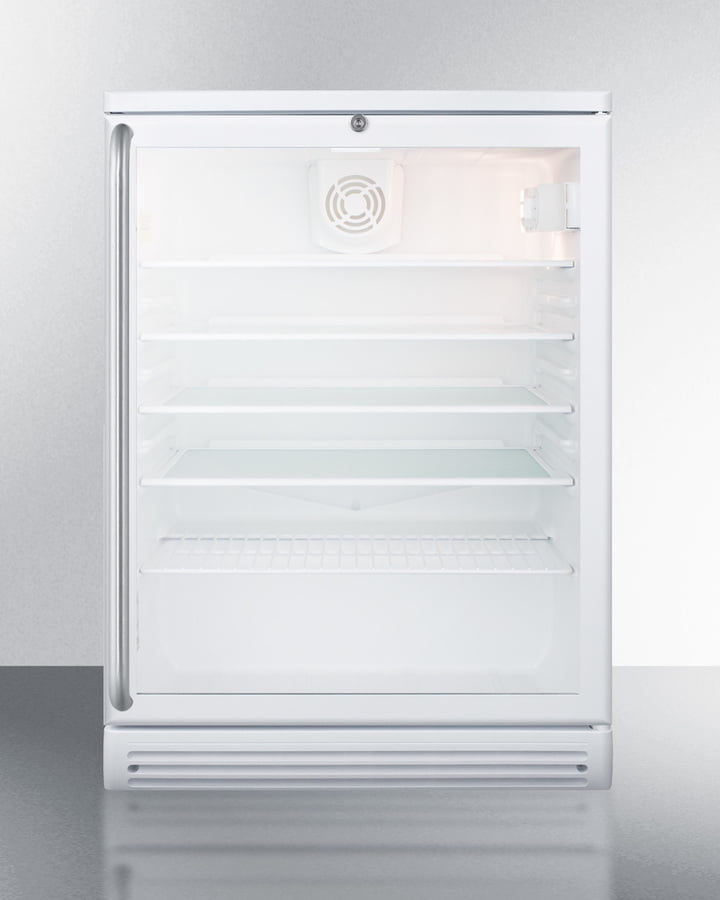 Summit SCR600GLSH Commercially Listed 5.5 Cu.Ft. Counter Height Beverage Center In A 24