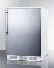 Summit FF6WBI7SSHV Commercially Listed Built-In Undercounter All-Refrigerator For General Purpose Use, Autom Defrost W/Ss Wrapped Door, Thin Handle, And White Cabinet