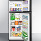 Summit FF1161KSIM Energy Star Qualified Ada Compliant Refrigerator-Freezer With Factory-Installed Icemaker And Black Stainless Steel Doors
