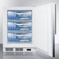 Summit VT65MLBISSHVADA Ada Compliant Built-In Medical All-Freezer Capable Of -25 C Operation, With Lock, Stainless Steel Door, Thin Handle, And White Cabinet