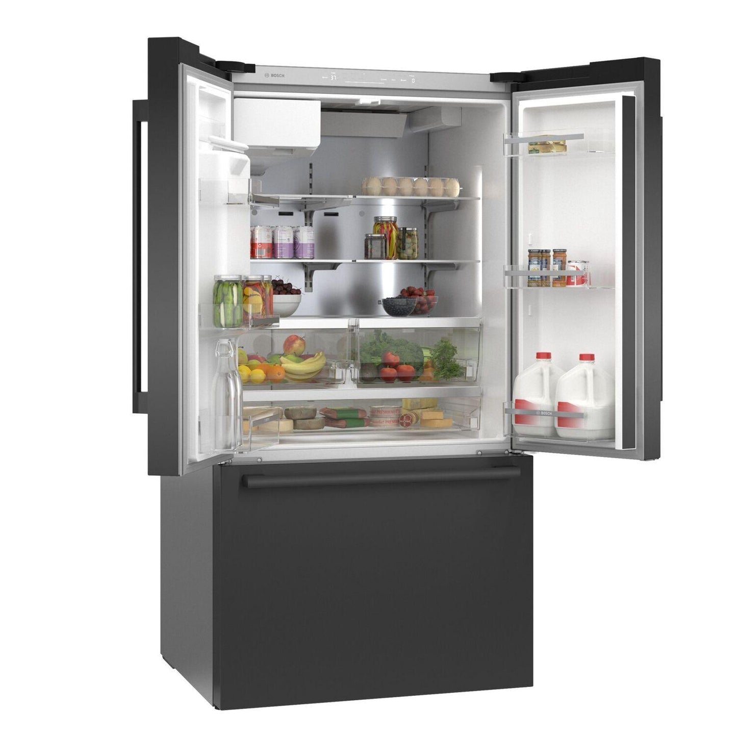 Bosch B36FD50SNB 500 Series French Door Bottom Mount Refrigerator 36'' Easy Clean Stainless Steel B36Fd50Snb
