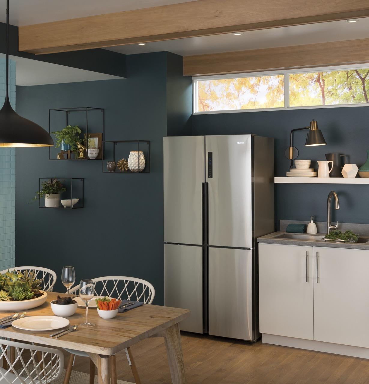 Haier QHE16HYPFS 16.4 Cu. Ft. Quad Door Refrigerator