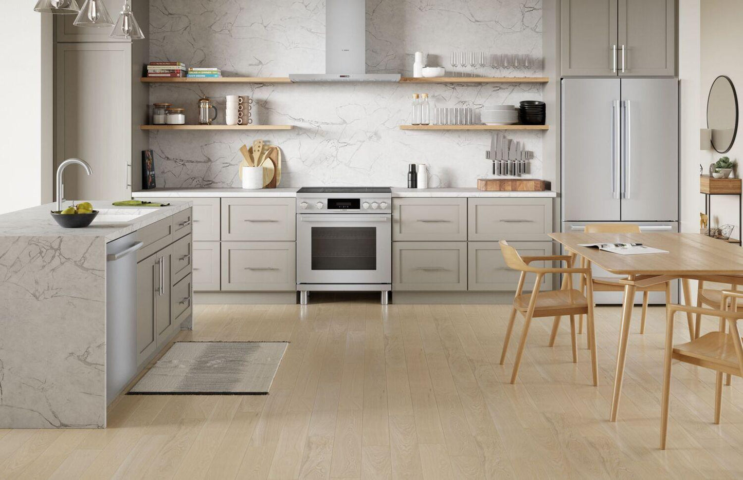 Bosch HIS8055U 800 Series Induction Freestanding Range 30'' Stainless Steel HIS8055U