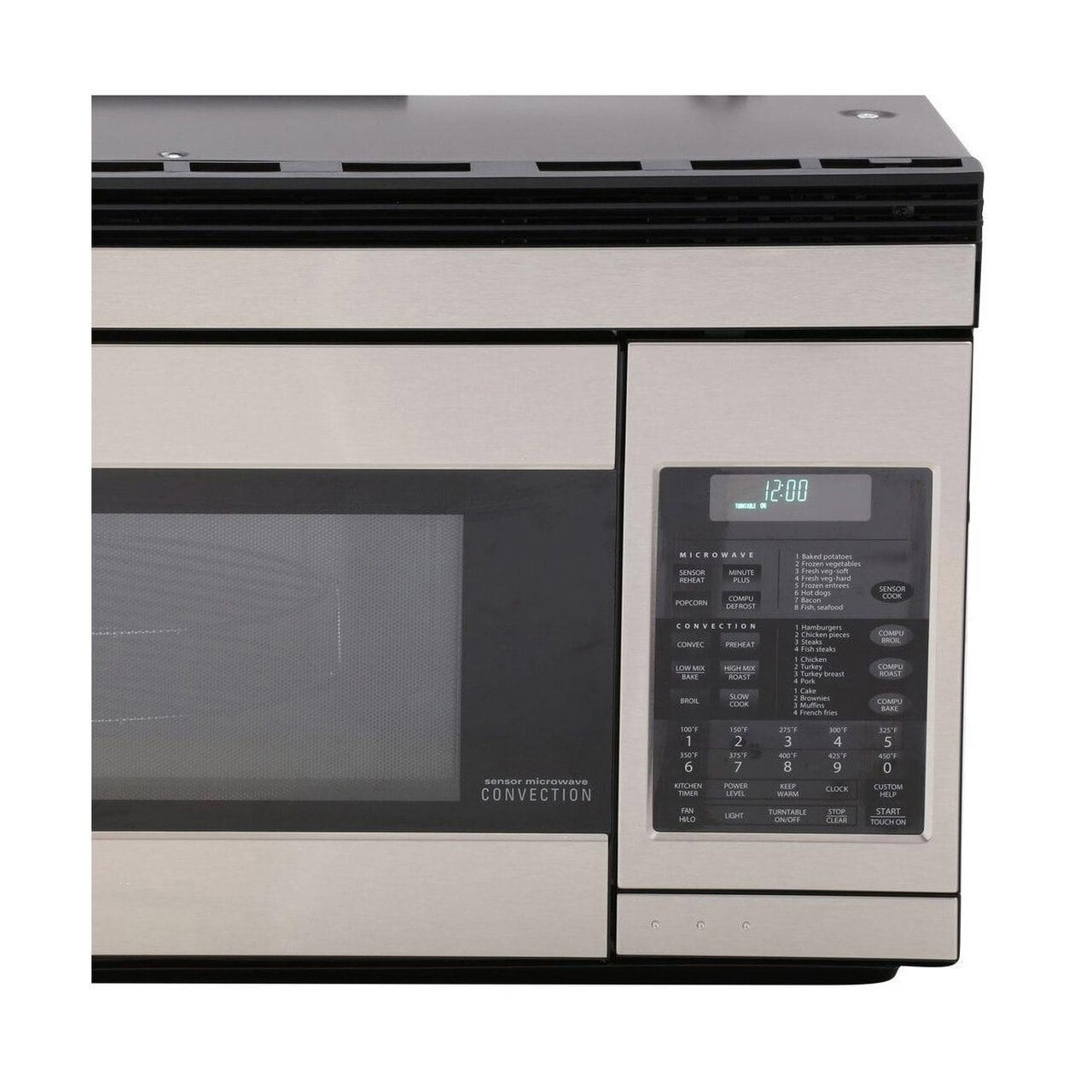 Sharp R1874TY 1.1 Cu. Ft. 850W Sharp Stainless Steel Over-The-Range Convection Microwave Oven