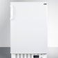 Summit ALFZ36 Built-In Undercounter Ada Compliant Residential All-Freezer In White With Door Storage And Manual Defrost Operation