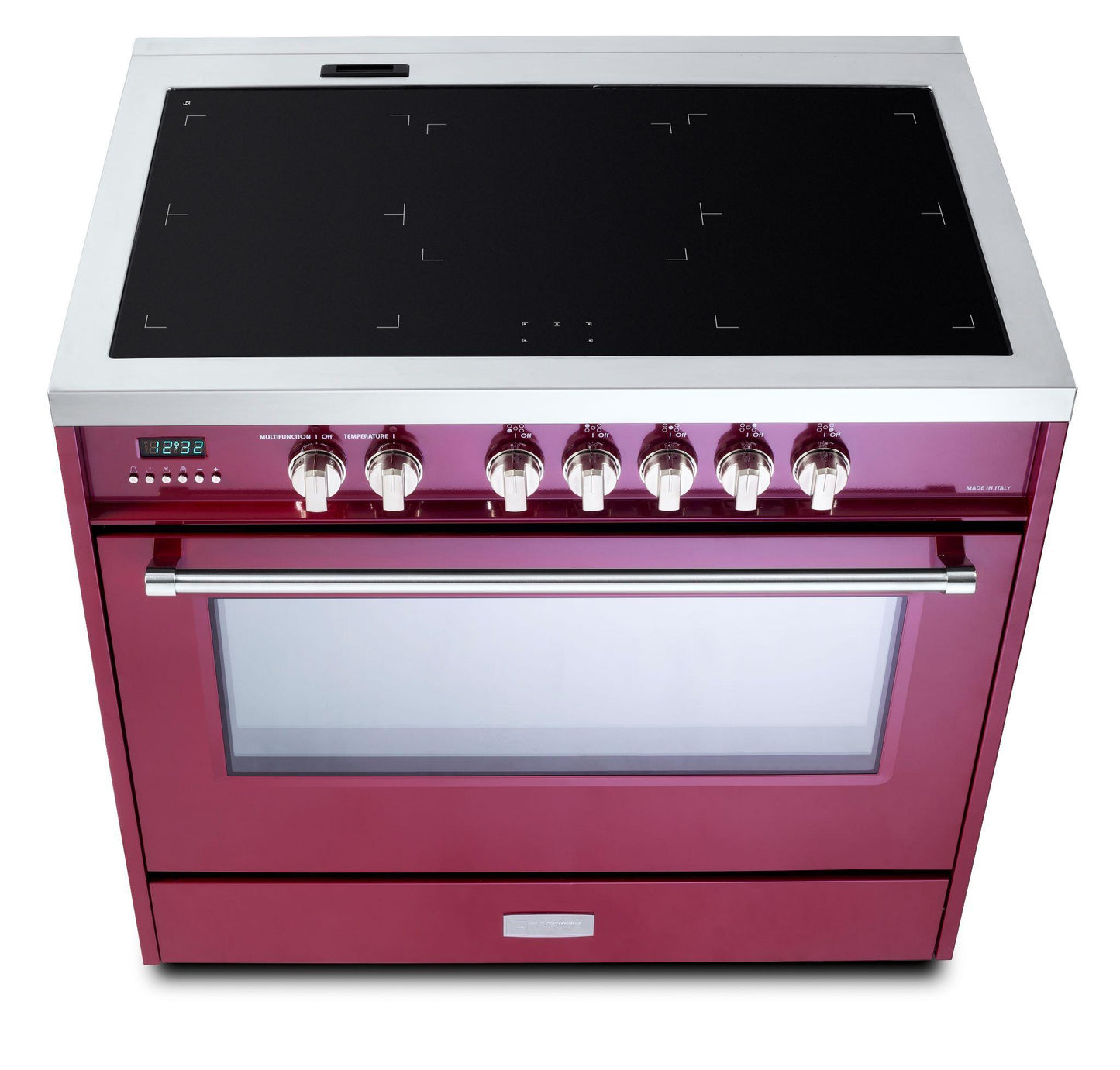 Verona VDFSIE365BU Designer 36" Induction Single Oven Range - Burgundy